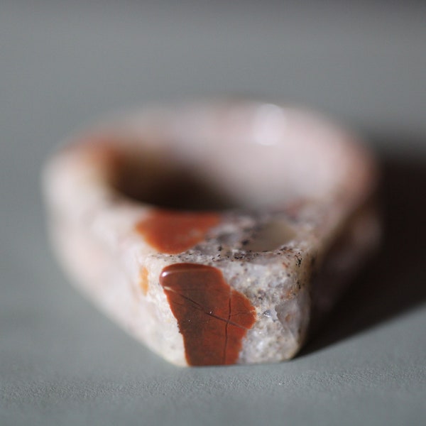 Michigan Puddingstone Ring Pendant Hand Carved Unique