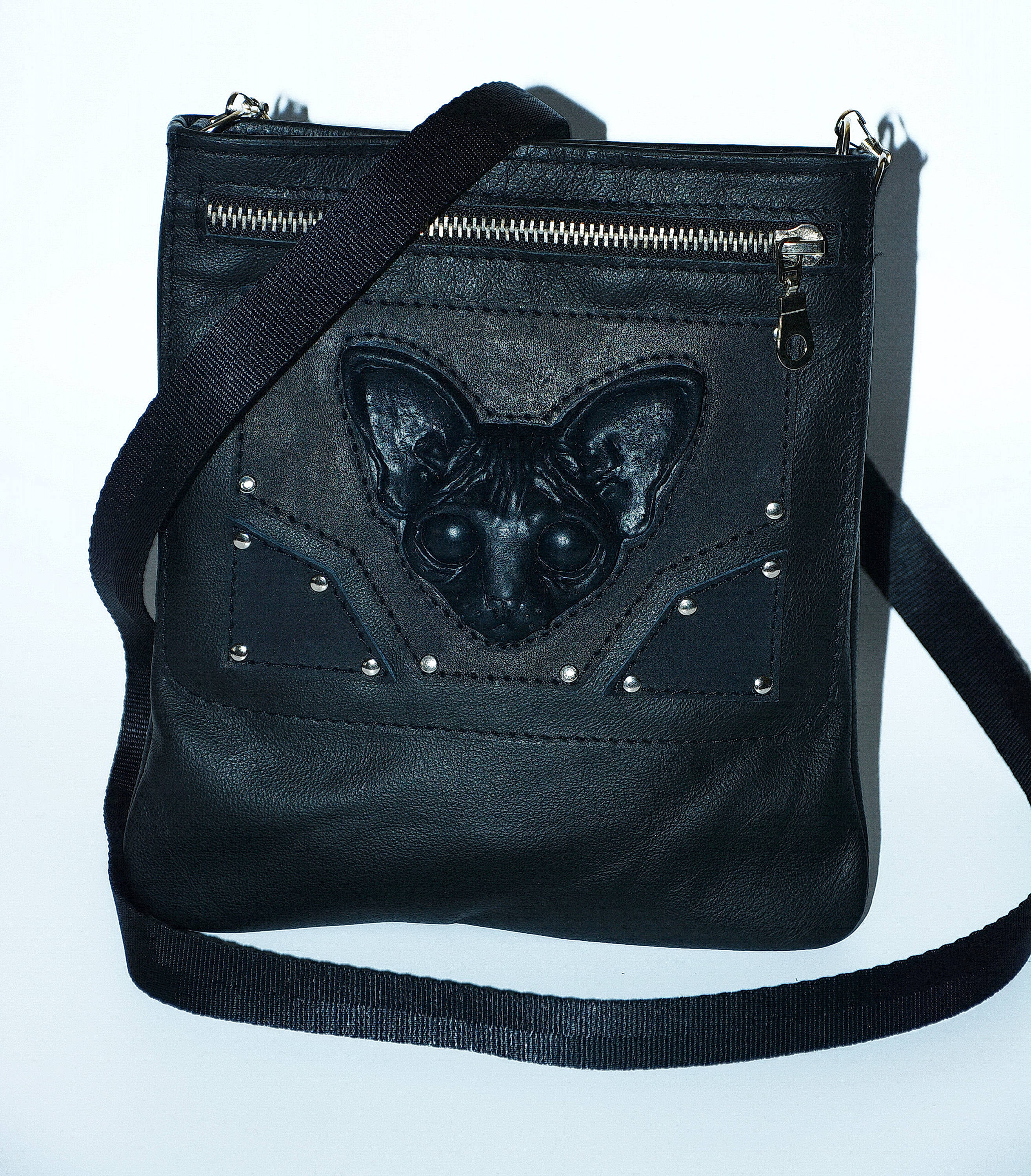 Messenger bag Leather bag women Cat bag Vegan bag Vegan purse