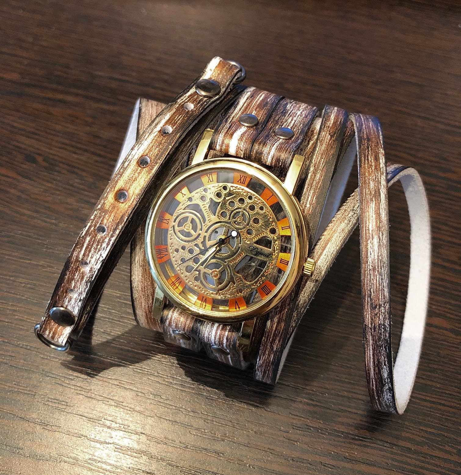 steampunk skeleton watch