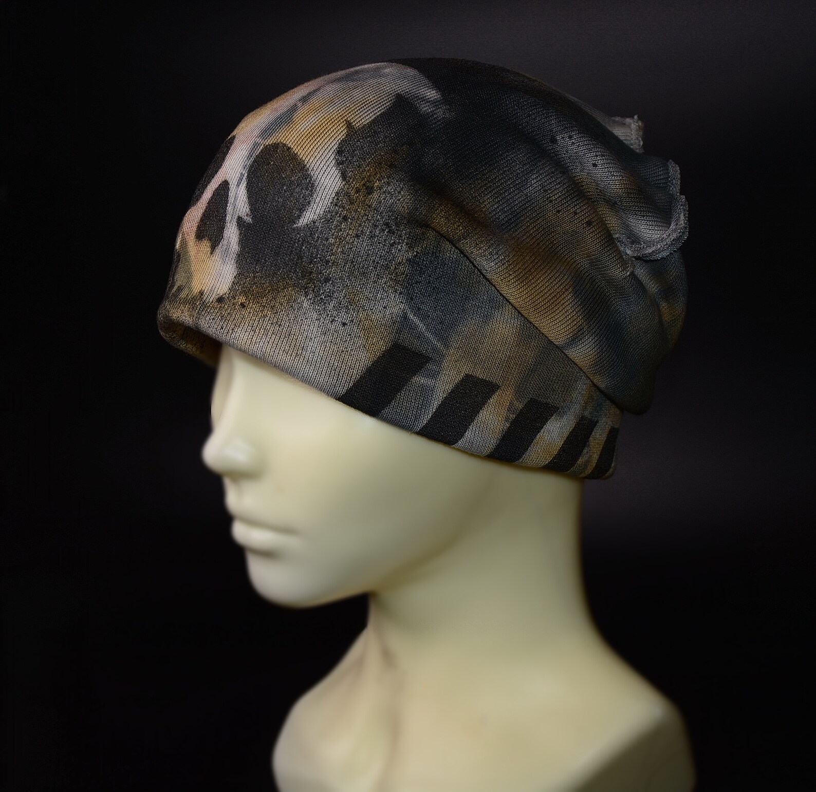 Hat with SKULL Beanie hat Mens beanie Beenie grunge Etsy