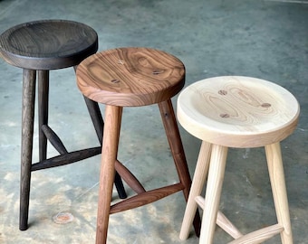 Custom Stools, handmade stool, kitchen stool, counter hight stool, walnut stool, white oak stool, oak stool, wood stool, wooden stool