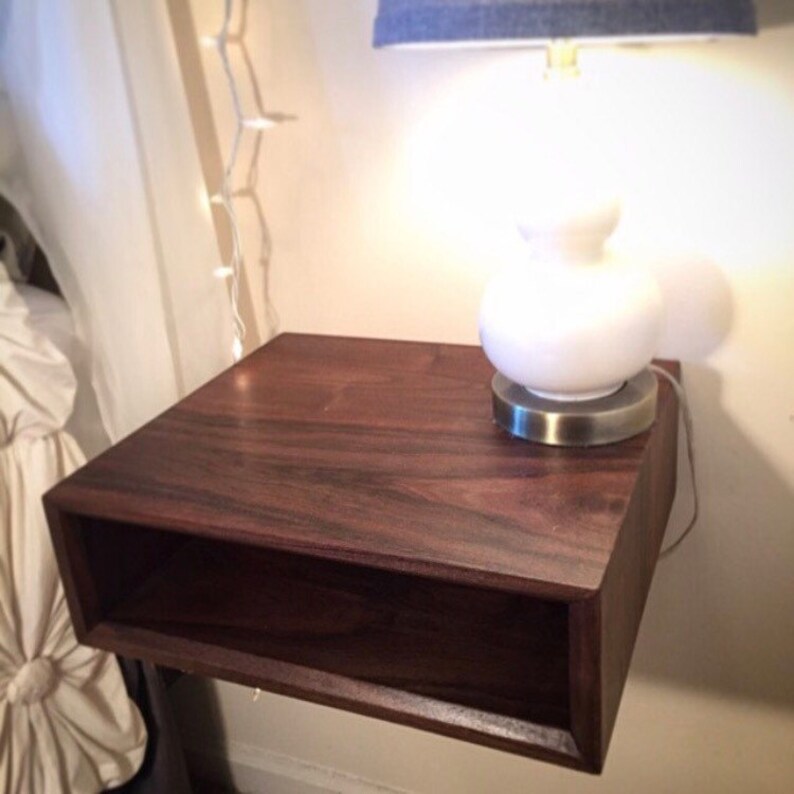 black walnut floating nightstands nightstands end tables walnut nightstands wood nightstands nightstand Floating nightstands