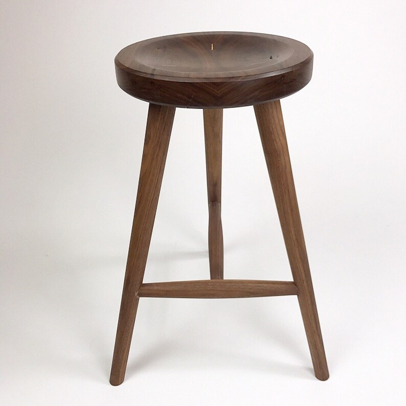 Handmade Walnut Stools Custom Stools Wood Stools Bar Etsy
