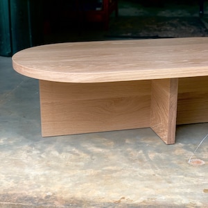 Oval coffee table, oak coffee table, mid century coffee table, rectangular coffee table, wood coffee table, modern coffee table