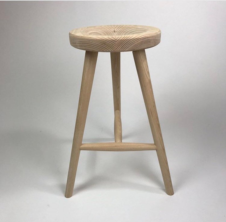 Custom Stools, handmade stool, kitchen stool, counter hight stool, walnut stool, white oak stool, oak stool, wood stool, wooden stool image 7