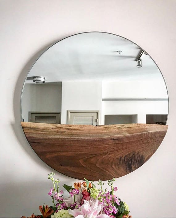 Round Mirror Liveedge Large Rustic Liveedge Mirror Large Round