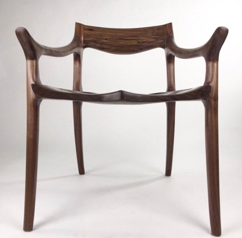 Maloof Low Back Chair Dinning Chair Sculpted Chair Chair Etsy