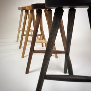 Custom Stools, handmade stool, kitchen stool, counter hight stool, walnut stool, white oak stool, oak stool, wood stool, wooden stool image 5