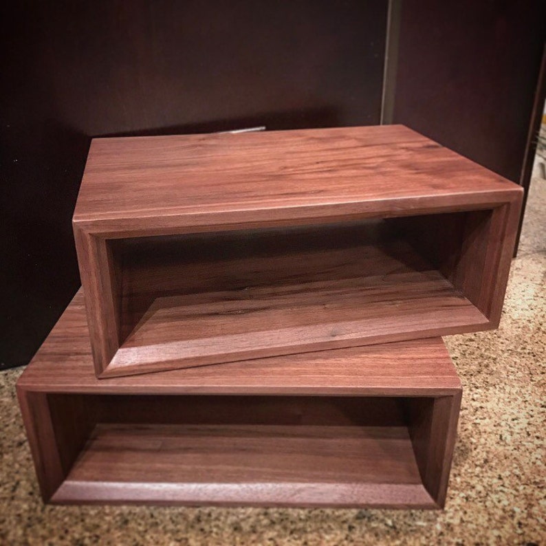 black walnut floating nightstands nightstands end tables walnut nightstands wood nightstands nightstand Floating nightstands