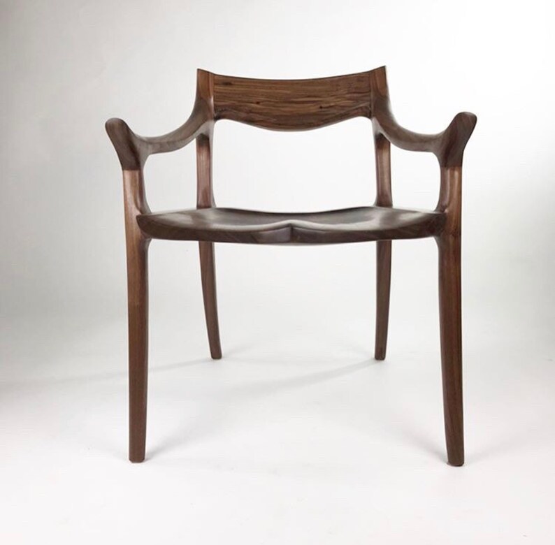 Maloof Low Back Chair Dinning Chair Sculpted Chair Chair Etsy