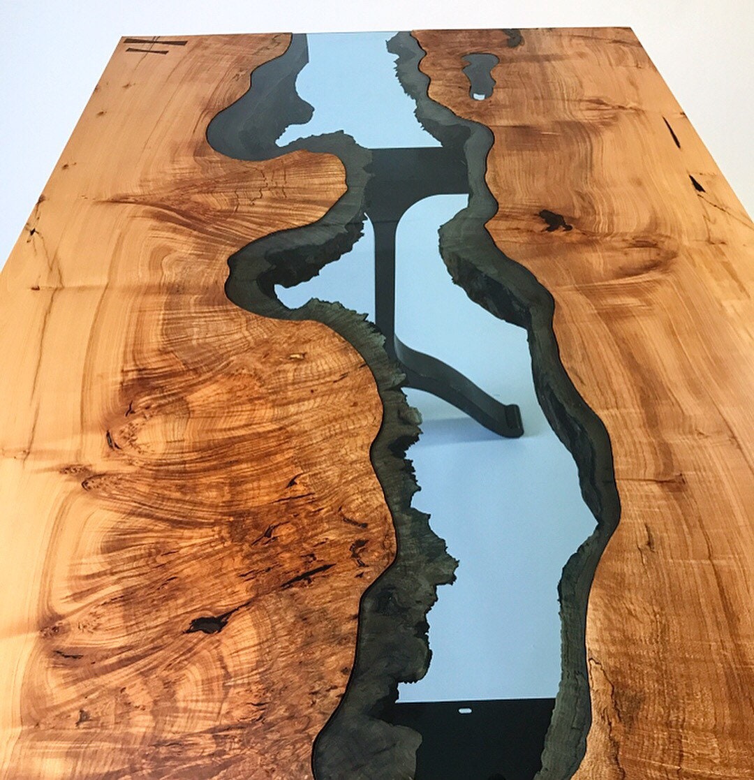 River Table, Live Edge Table, Glass Table, Wood Table, Slab Table