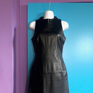 Black Leather Vintage Versus by Versace Dress