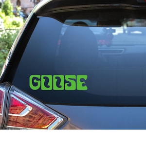 Goose Retro Letters Vinyl Decal Sticker Car Window Laptop Tumbler Cup 62 Custom Colors / 3.5&quot; / 4&quot; / 4.5&quot; / 5&quot; Custom Sizes