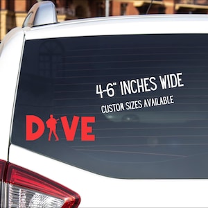 DAVE Vinyl Decal Car Window Water Bottle Laptop Tumbler Cup Custom Colors 4-6&quot; Wife Custom Sizes