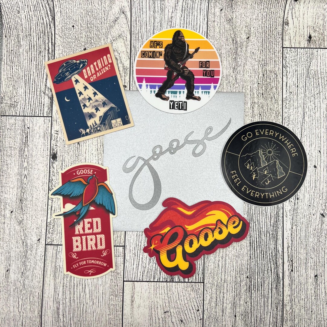 Goose the Band 5 Vinyl Stickers Slaps Red Bird Yeti Flames Earthling ...