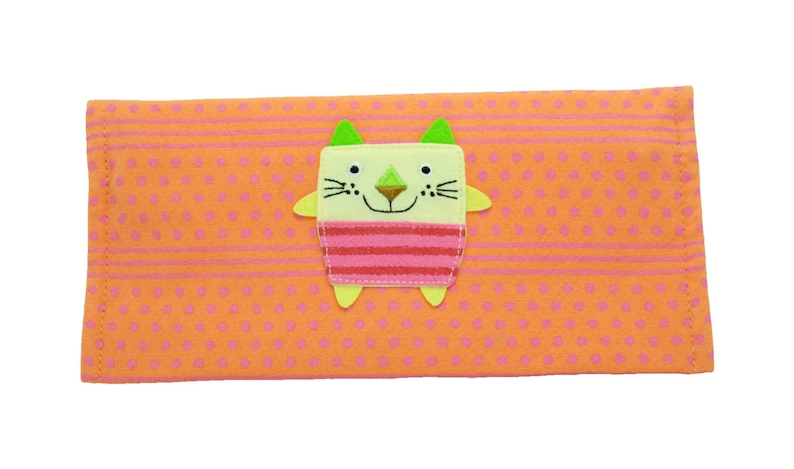 Orange Pink Hikosen Cara Purple Cat Polka Dot Pouch Red A Brand of Japan Handmade Blue