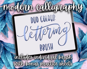 Duo Colour Smooth Lettering Brush for Procreate