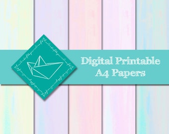 Printable Petal Papers - A4. Perfect for Handmade Greeting Cards, Quilling, Decoupage, Scrapbook Pages and all Paper Crafts.