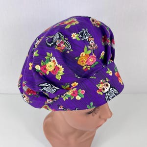 Scrub Caps for Women Surgical Cap Halloween S rub Hatt for Long Hair Operating Room Hat Traditional Bouffant Scrub Hat Satin Lined Option