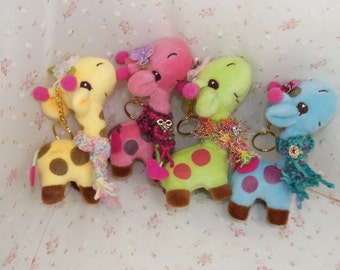 Mini Giraffe Plüsch Schlüsselbund, Tier Ornament, Party Favor