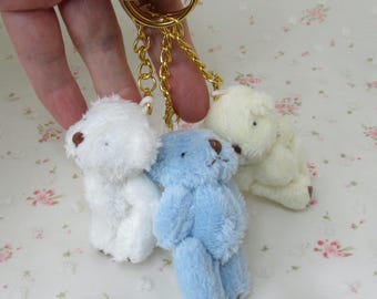 Mini-Plüsch-Teddybär-Schlüsselanhänger, 6 cm Puppenhausbär