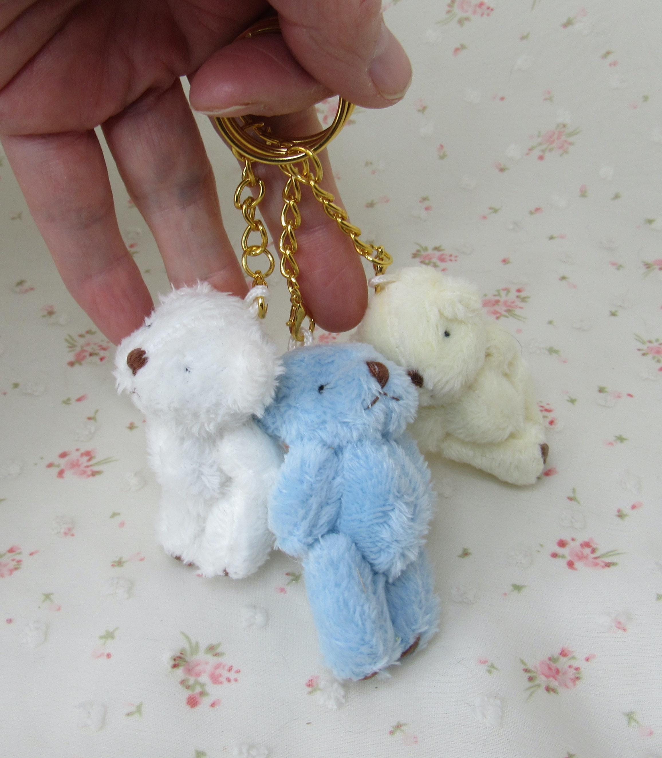 Mini Plush Teddy Bear Keychain, 6cm Dollhouse Bear - Etsy