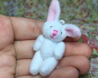 Miniatur-angefüllter Hase Keychain, Puppenhaus-Spielzeug, Verzierung