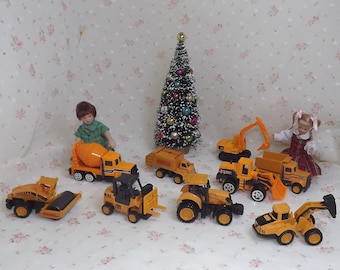 Miniature Construction Vehicles, Dollhouse Train Layout Upgrade Accessories