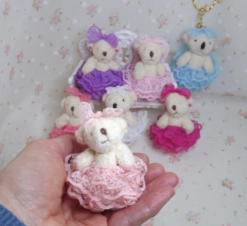 Miniature Teddy Bears Bear Ornaments Animal Key Chains Bear Brooch Dollhouse Bears Bear Pendants Bear Key Chains Handmade Bears