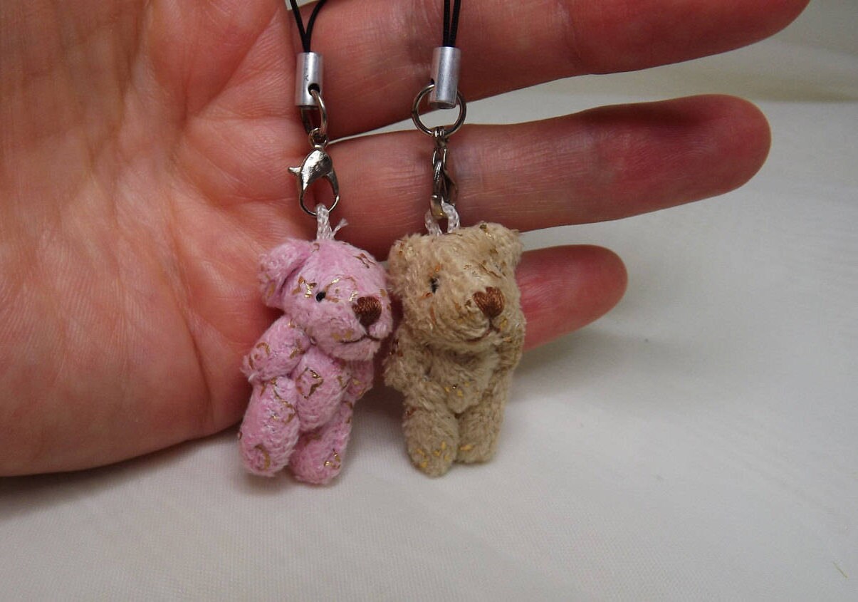 18 Miniatur Teddy Bären Puppenhaus Puppenstube Spielzeug Dekoration Gummitiere 