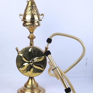 Tischplatte Messing Chiller Shisha Set inklusive Unique Design Wind Cover