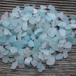Verre de mer de mariage Verre de mer en vrac Verre de plage Verre de mer Verre de mariage en vrac Clair blanc bleu 200 pièces Fournitures Artisanat Verre de mer