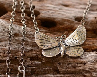 Butterfly Necklace in Sterling Silver