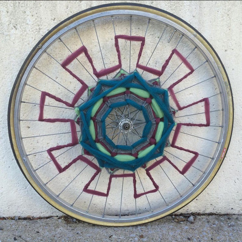 Woven Bicycle Wheels Custom Wall Decor Etsy