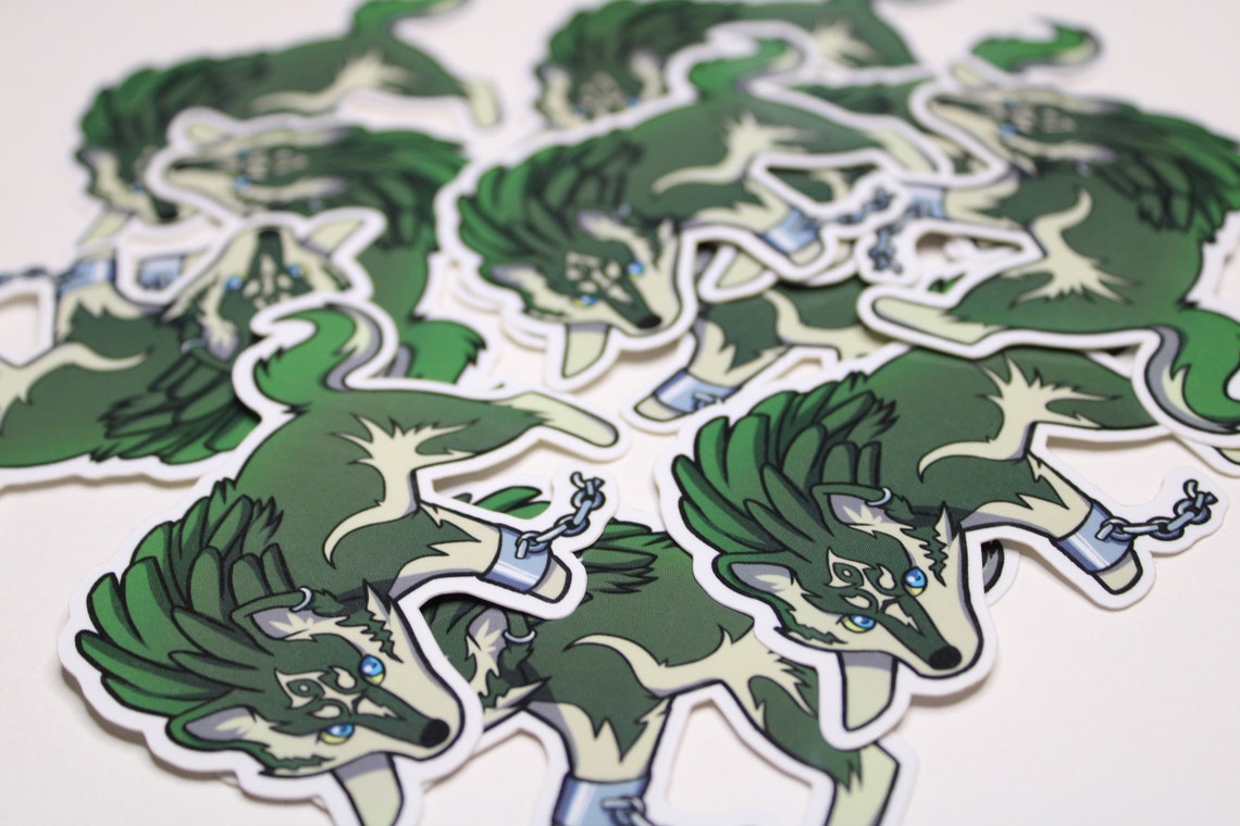 Wolf Link Vinyl Sticker Etsy