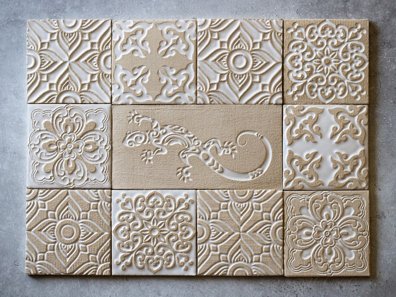 White handmade ceramic tiles for kitchen/bathroom/shower backsplash tile tabletop rustic tile price per tile image 1