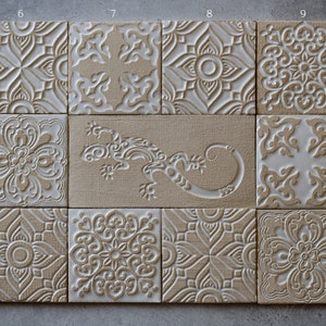 Vanilla Handmade Ceramic Rustic Tiles for Kitchen/Bathroom Backsplash Wall Tile Decorative Tile image 5