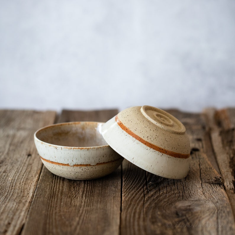Handmade ceramic set of plate and bowl soup bowl dinnerware set image 1