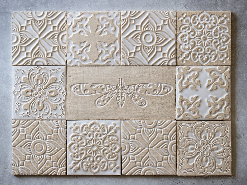 White handmade ceramic tiles for kitchen/bathroom/shower backsplash tile tabletop rustic tile price per tile image 2