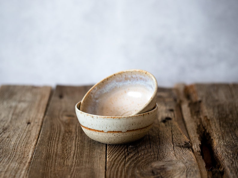 Handmade ceramic set of plate and bowl soup bowl dinnerware set image 3