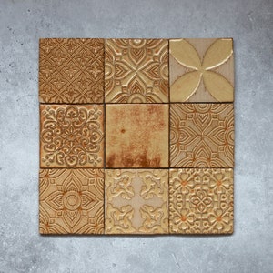 Vanilla Handmade Ceramic Rustic Tiles for Kitchen/Bathroom Backsplash Wall Tile Decorative Tile image 1