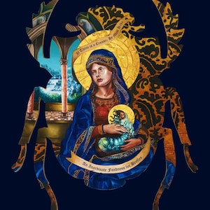 An Inordinate Fondness for Beetles Fine Art Print Virgin Mary with Baby Jesus Grub Larvae