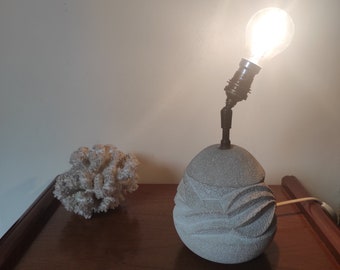 French stone lamp  / stone table lamp / DLG Albert TORMOS / Scupture lamp / riviera / Made in france / lamps