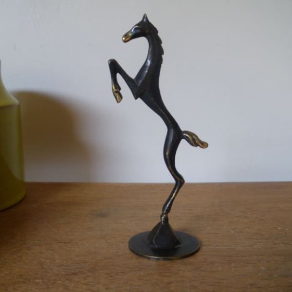 Vintage Horse Figur Metal Design by or in the style of Walter Bosse 60er Jahre Mid Century / Int he style of KARL HAGENAUER