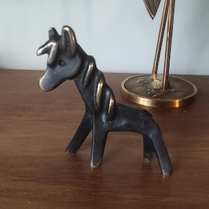 Walter Bosse? KARL HAGENAUER? Vintage schwarzes Pferd / Korkenzieher? Mid-Century Modern Wohndekor