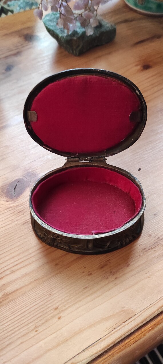 Antique French Spelter Chambery Souvenir Jewelry Box/… Gem