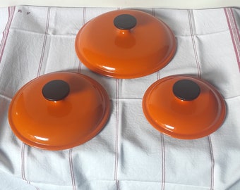 Vendido individualmente Le Creuset: tapas para sartenes - Hecho en Francia - Años 70-70 -