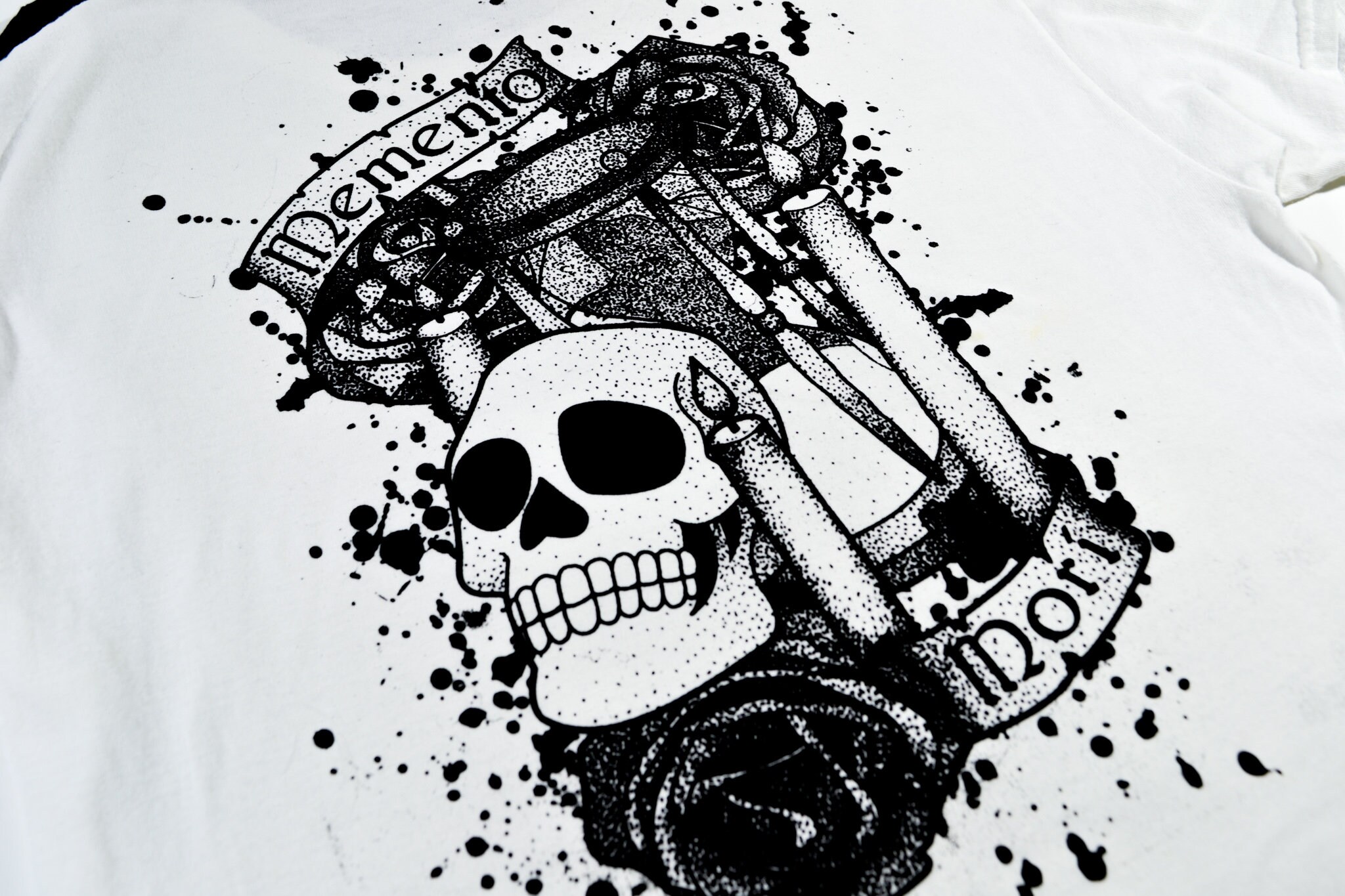 Memento Mori Skull Hourglass Roses TShirt Etsy