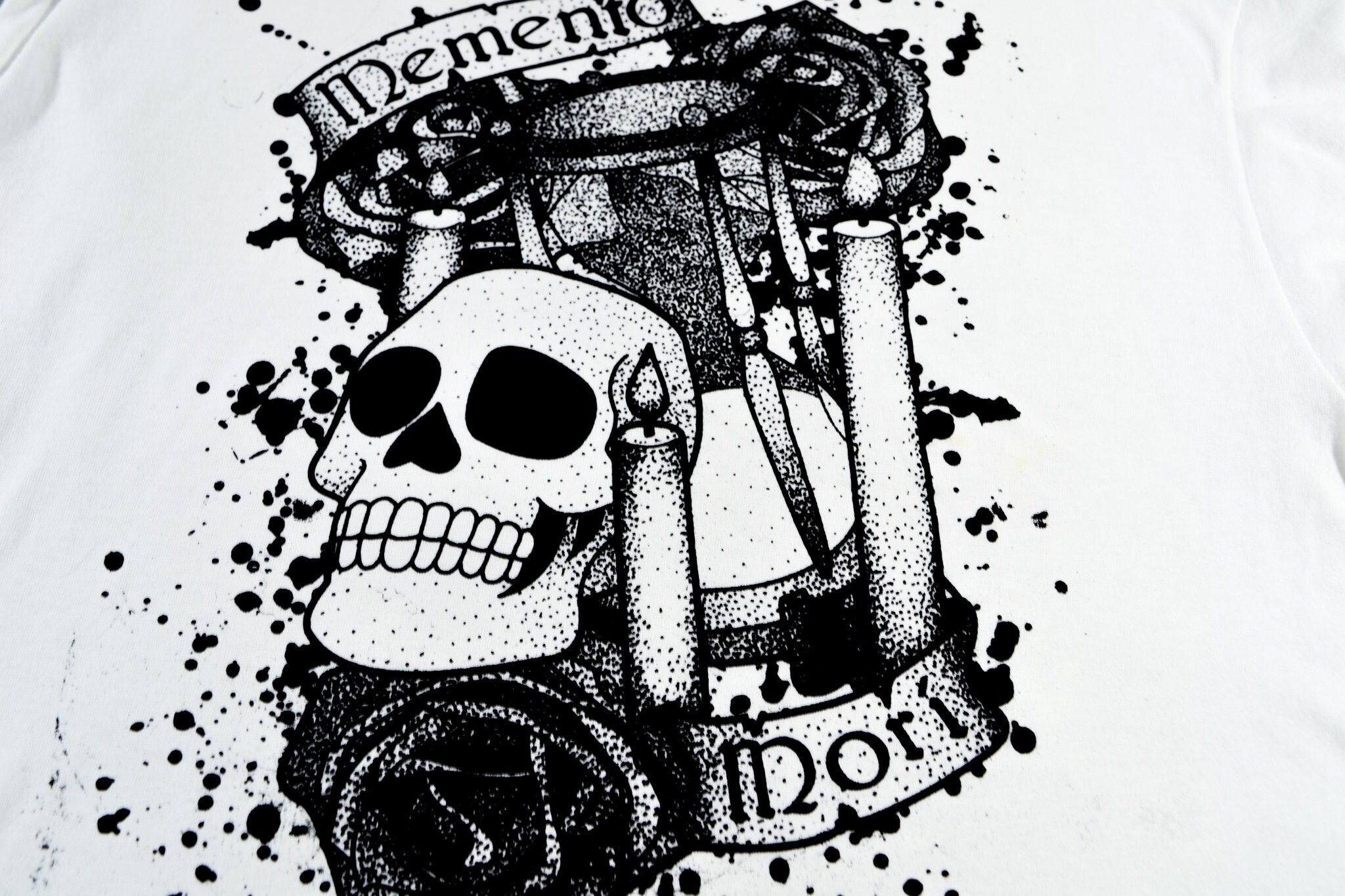 Memento Mori Skull Hourglass Roses TShirt Etsy