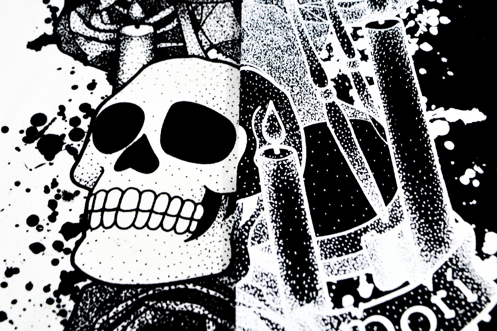 Memento Mori Skull Hourglass Roses TShirt Etsy